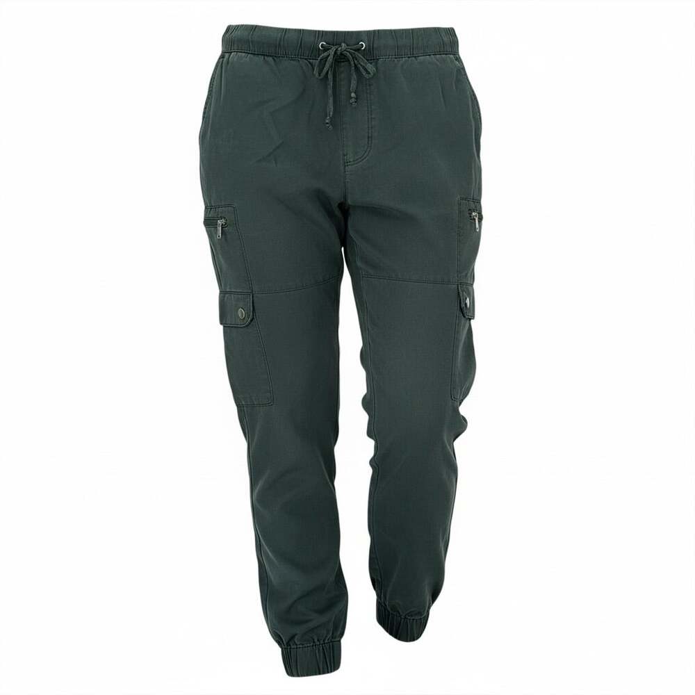 Banana Republic Women Olive Green Six Pocket Cargo Jogger Size L